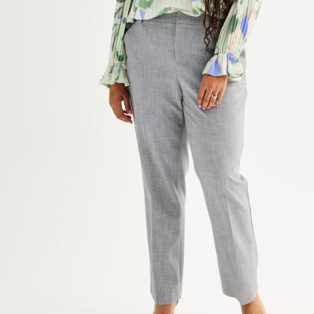 NWT Nine West Womens Barely Bootcut Mid Rise Business Casual Trouser Pants 14